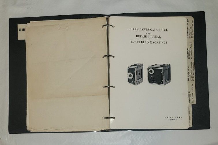 Original Hasselblad Magazines Parts & Repair Manual # 5041