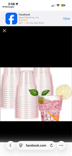 Pink plastic ribbed wine glasses set of 25