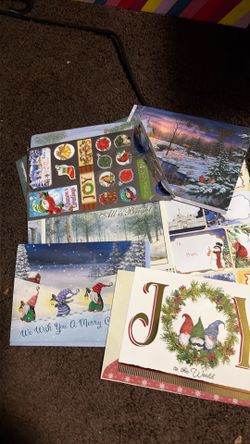 5 Christmas cards name tags And stickers. for just 5.00