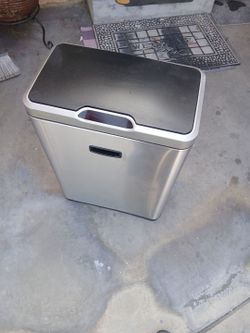 Stainless steel trash can with sensor control
