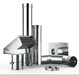 CAMPLUX 3" Horizontal Stainless Steel Vent Pipe Kit for Indoor Tankless Water Heater