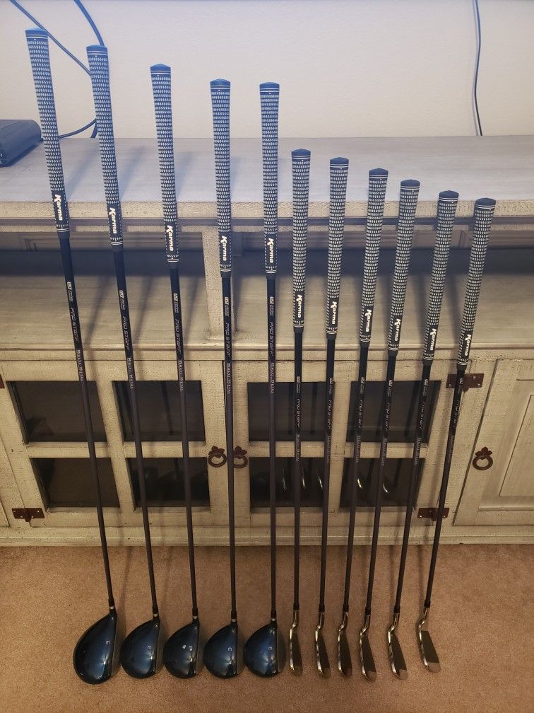 RH Wilson Pro Staff Multi Metal 5-9 PW Irons + 1-3-5-7-9 Woods Ladies New Grips
