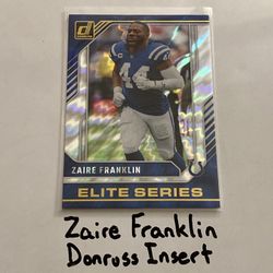 Zaire Franklin Indianapolis Colts LB Donruss Short Print Insert Card. 