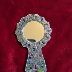 Vintage Mosaic Hand Mirror 