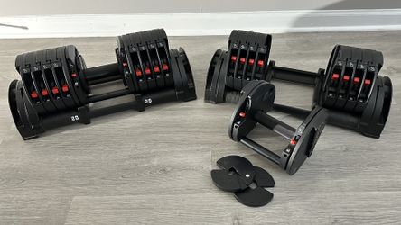 Rep QuickDraw Adjustable Dumbbells 50lbs + Microgainz Fractional Plates 1.25lbs (4)
