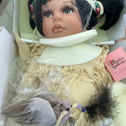 Paradise Galleries Antique Native American Porcelain Doll