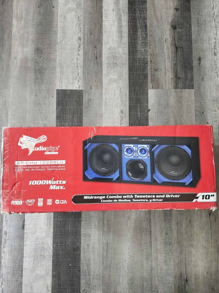 Audiopipe Ap-chu Dual 10 Inch Box Brand New