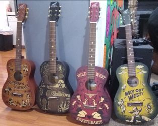 Complete set of 4 Gretsch Americana Guitars