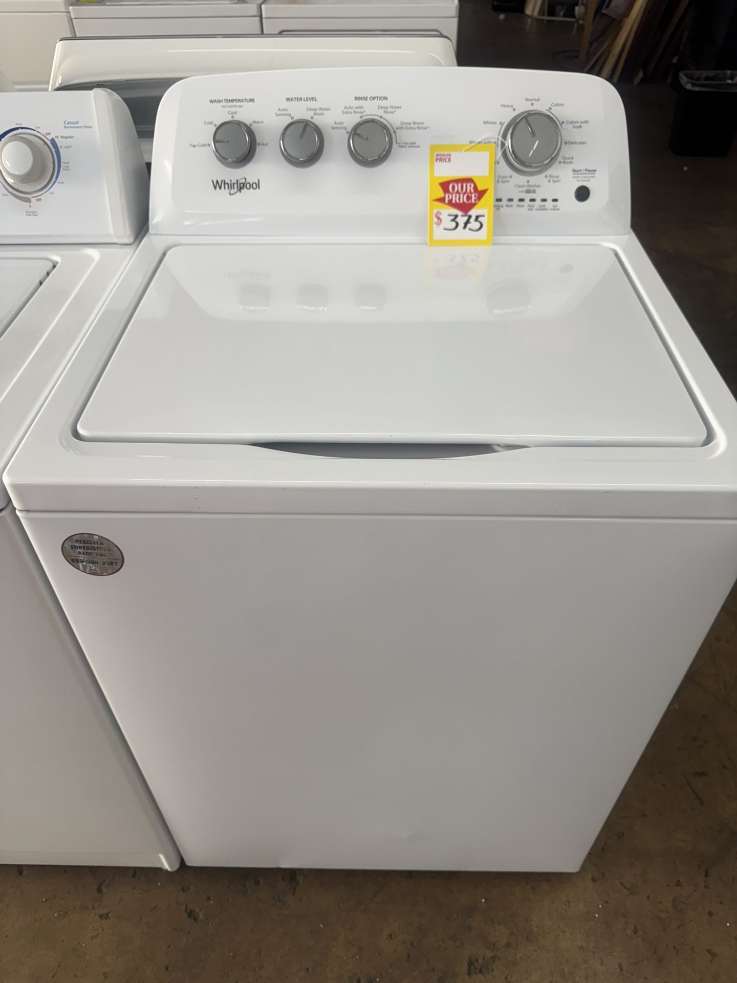 USED WHIRLPOOL TOP LOAD WASHER