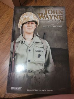 Sideshow Collectibles John Wayne Pacific Marine 12” Figure USMC WWII MIB