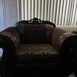 Solid Wood Sofas (3 piece set)