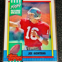Joe Montana 1990 Record Breaker Topps