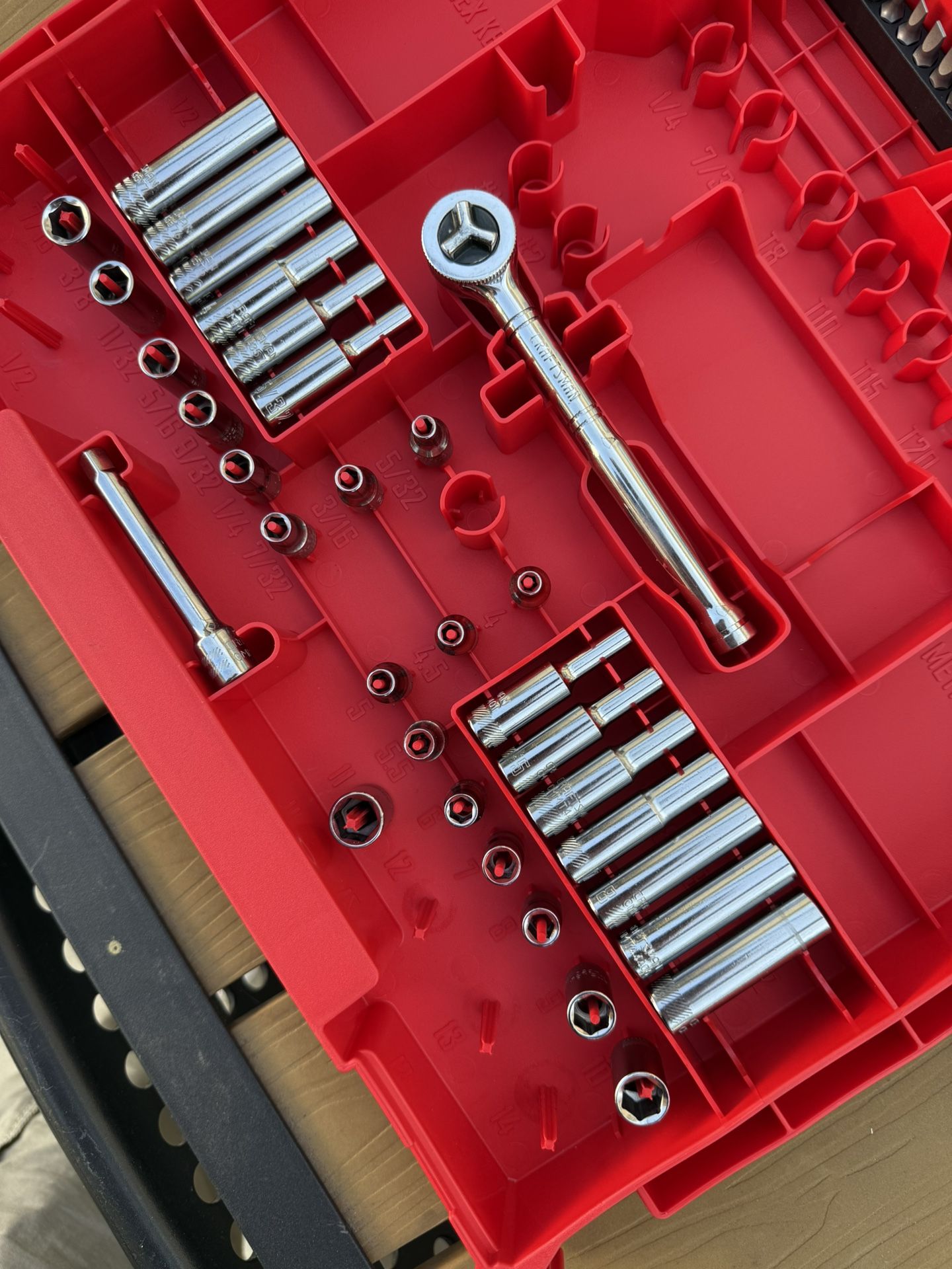 Vintage Craftsman 1/4 in Ratchet with Brand New Socket Set!