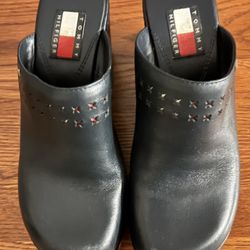 Tommy Hilfiger Navy Blue Clogs
