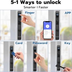 Fingerprint sliding glass door lock