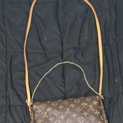 Louis Vuitton Monogram Favorite PM 2way Leather Fabric Brown Handbag