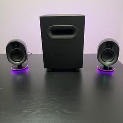 SteelSeries Arena 7 RGB 2.1 Gaming Speakers + Subwoofer – Excellent Condition