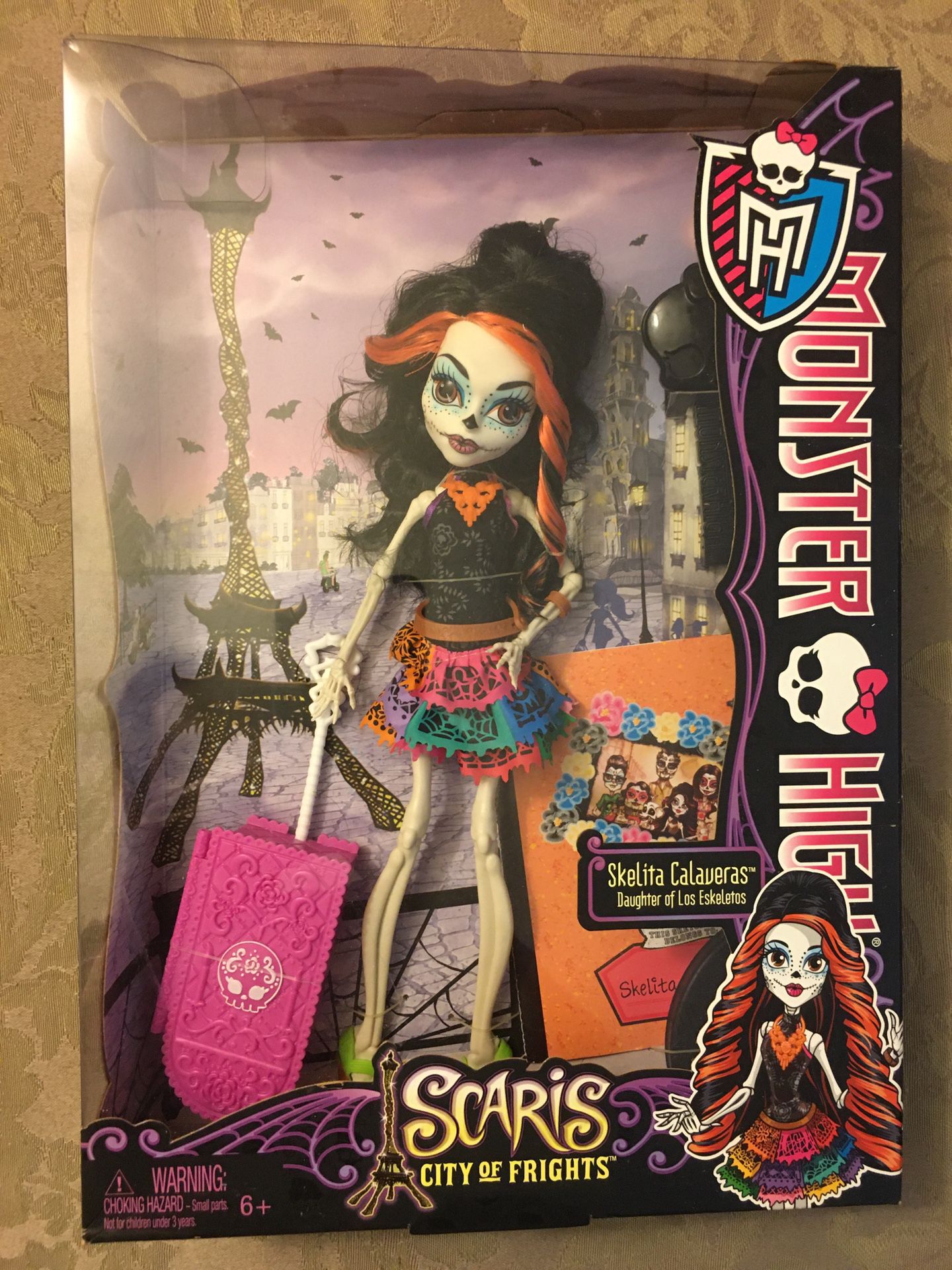 Monster high doll Skelita Calaveras scaris city of frights sugar skull candy skeleton