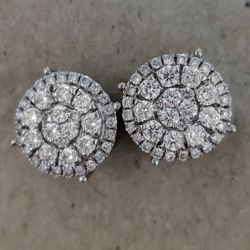 14k WHITE GOLD DIAMOND EARRINGS