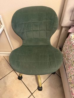 Green Velvet Office Chair