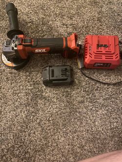SKIL Cordless Angle Grinder with Battery and Charger