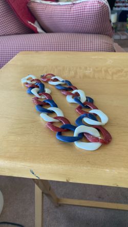 17” Red, White And Blue Necklace