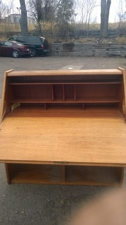 Fold top file desk