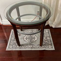 Round Glass Side Table