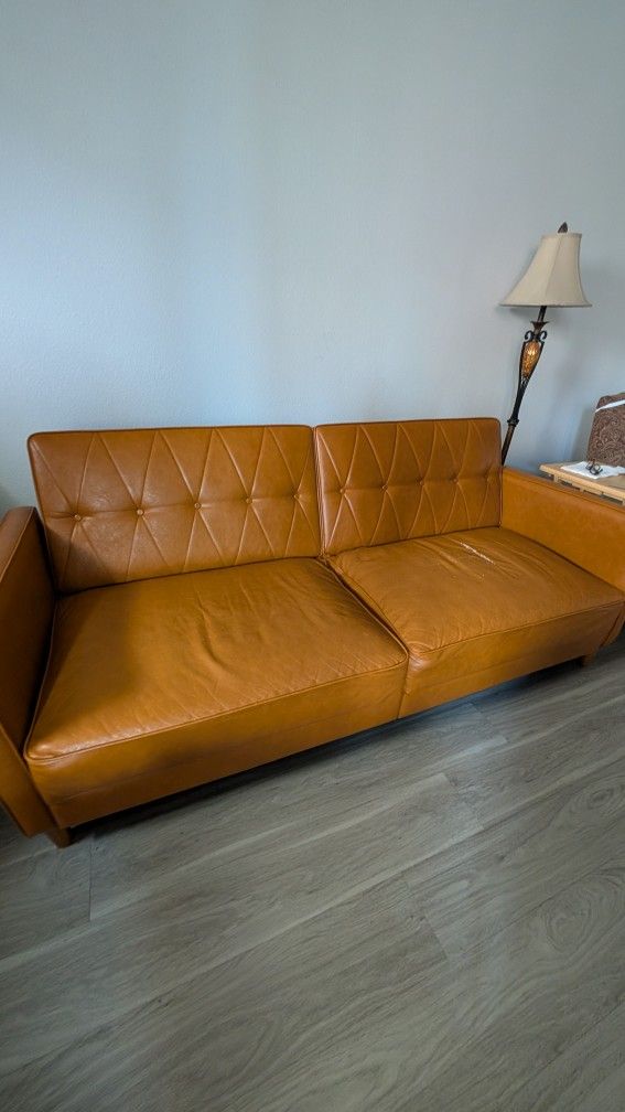 Bruss 77" Diamond-Tufted Convertible Sofa Bed