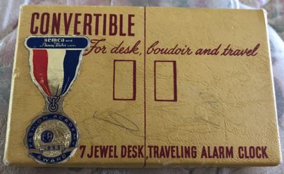 Vintage 1960’s German 7 Jewel Desk Traveling Alarm Clock