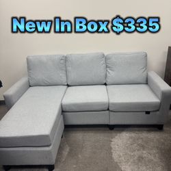 Brand New In Box 📦 Light Gray Sectional Couch 🛋️ 