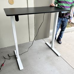 NEW 47x24x27 To 45 Inch Tall Adjustable Rising Standing Motorize Desk Computer Office Table Oak Or Black Color 