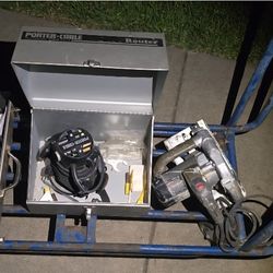 4 Different Porter Cable Saws, Sawzaw, Router Or Wood Designing Saw, Skill Saw & Wood Shaving Saw ALL WORK GOOD