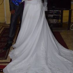 David's Bridal Cinderella White   Wedding Dress