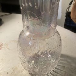 Vintage Bedside Carafe W/!glass