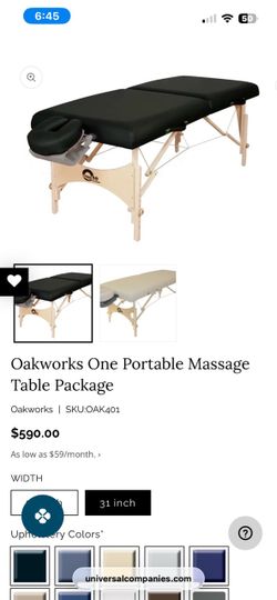 Black Oakworks One Portable Massage Table