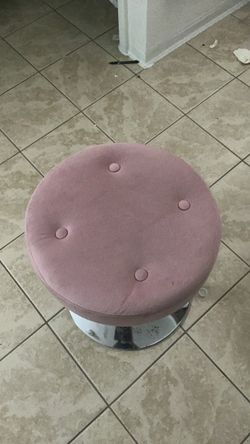 pink vanity stool