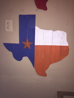 Wood Texas sign Astros color