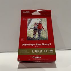 Canon Plus Glossy II PP-301 Inkjet Printer Photo Paper 100 Sheets 4”x6” NEW
