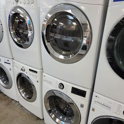 LG Front Load Washer and Stackable Gas Set
