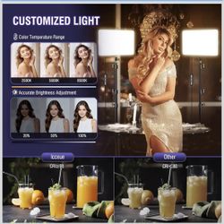 Live Streaming Fill Light, Beauty Light, Desktop Beauty Lighting, Influencer Light for Photography, Indoor Face Light, Soft Lighting Beauty Light, Pho