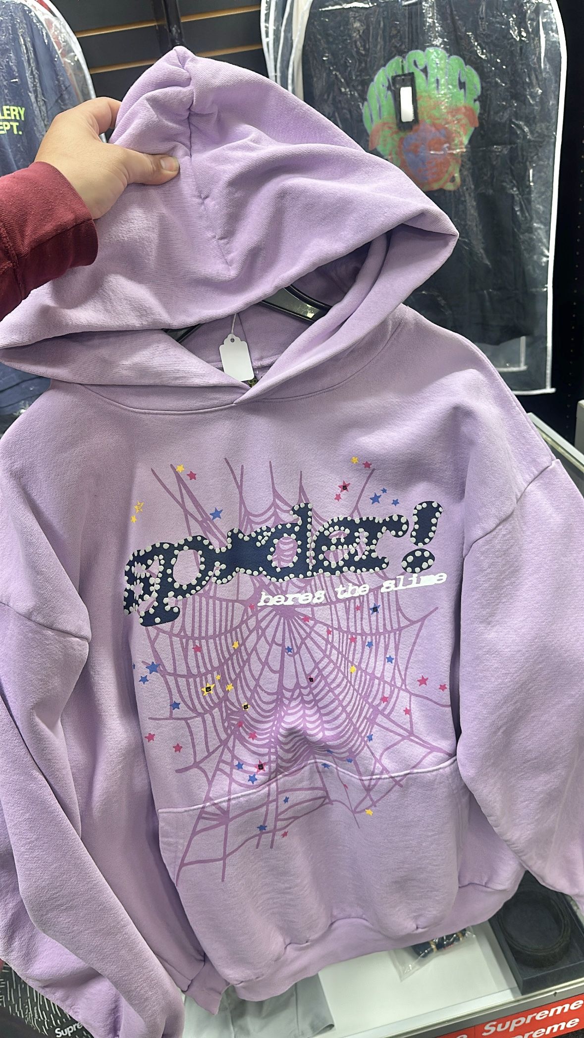 Sp5der Hoodie Purple