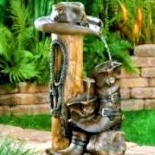 Western Themed Outdoors Water Fountain 