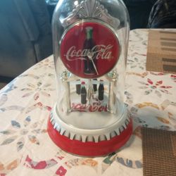 Coca-cola Anniversary Clock &Dial Transpired Dome 7" Tall!!