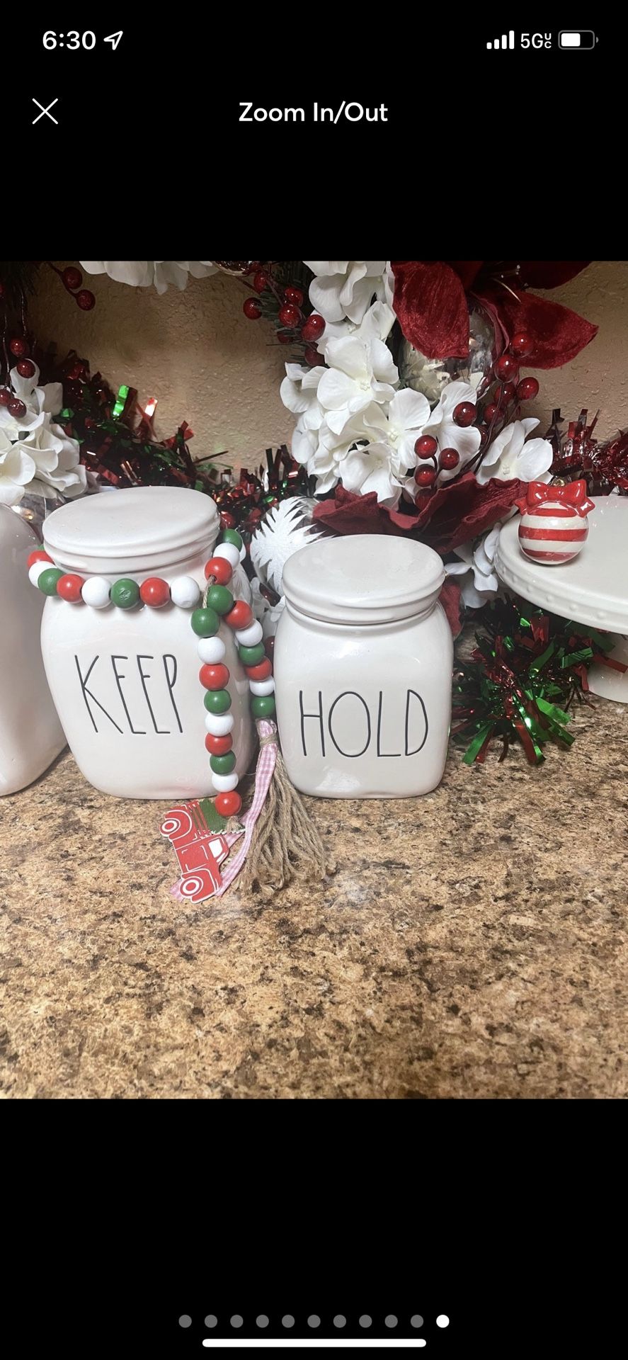Rae Dunn three piece jar canister set Keep Hold Store Christmas decorations
