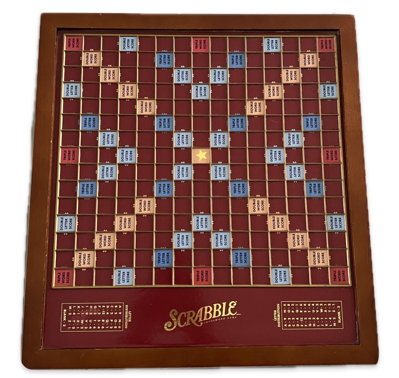 Scrabble Premiere Wood Luxury Edition With Rotating Board