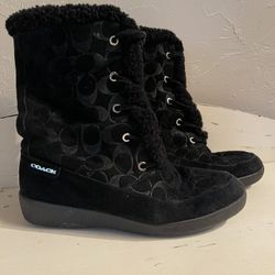 Black Coach Boots Size 8.5