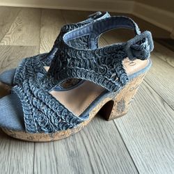 NEW-Women's Impo Osanna Woven Raffia Platform Sandals Size 7