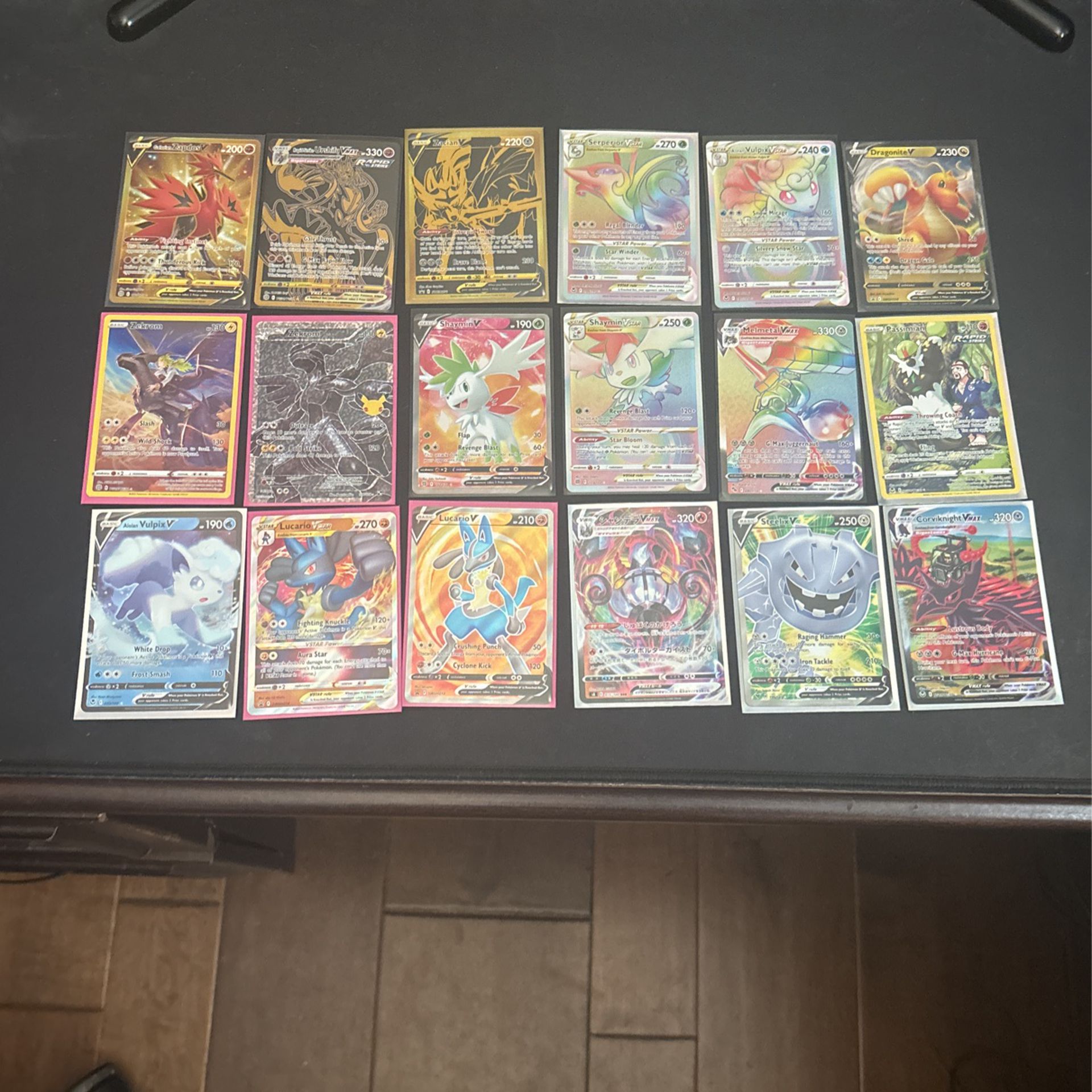 18 Card Pokemon Ultra Rare, Secret Rare, Full Art,v, Vmax Lot
