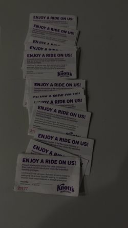 Knotts Berry farm ride on us cards